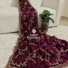 Magenta Gold Beads, Sequins Embroidered Partywear Saree (SC11235)