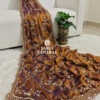Copper Gold Beads, Sequins Embroidered Partywear Saree (SC11238)