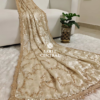 Ivory Pearl Gold Beads, Sequins Embroidered Partywear Saree (SC11240)