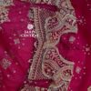 Rani Pink Net Saree With Heavy Hand Embroidered Jarkan, Sequins Work (SC55112)