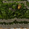 Mehendi Green Cutdana Beads & Sequins Embroidered Partywear Saree (SC85512)