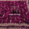 Magenta Fandy Satin Silk Saree with Gold Beads, Cutdana, Sequins Embroidery Work (SC88113)