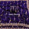 Purple Fandy Satin Silk Saree with Gold Beads, Cutdana, Sequins Embroidery Work (SC88111)