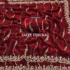 Maroon Fandy Satin Silk Saree with Gold Beads, Cutdana, Sequins Embroidery Work (SC88114)