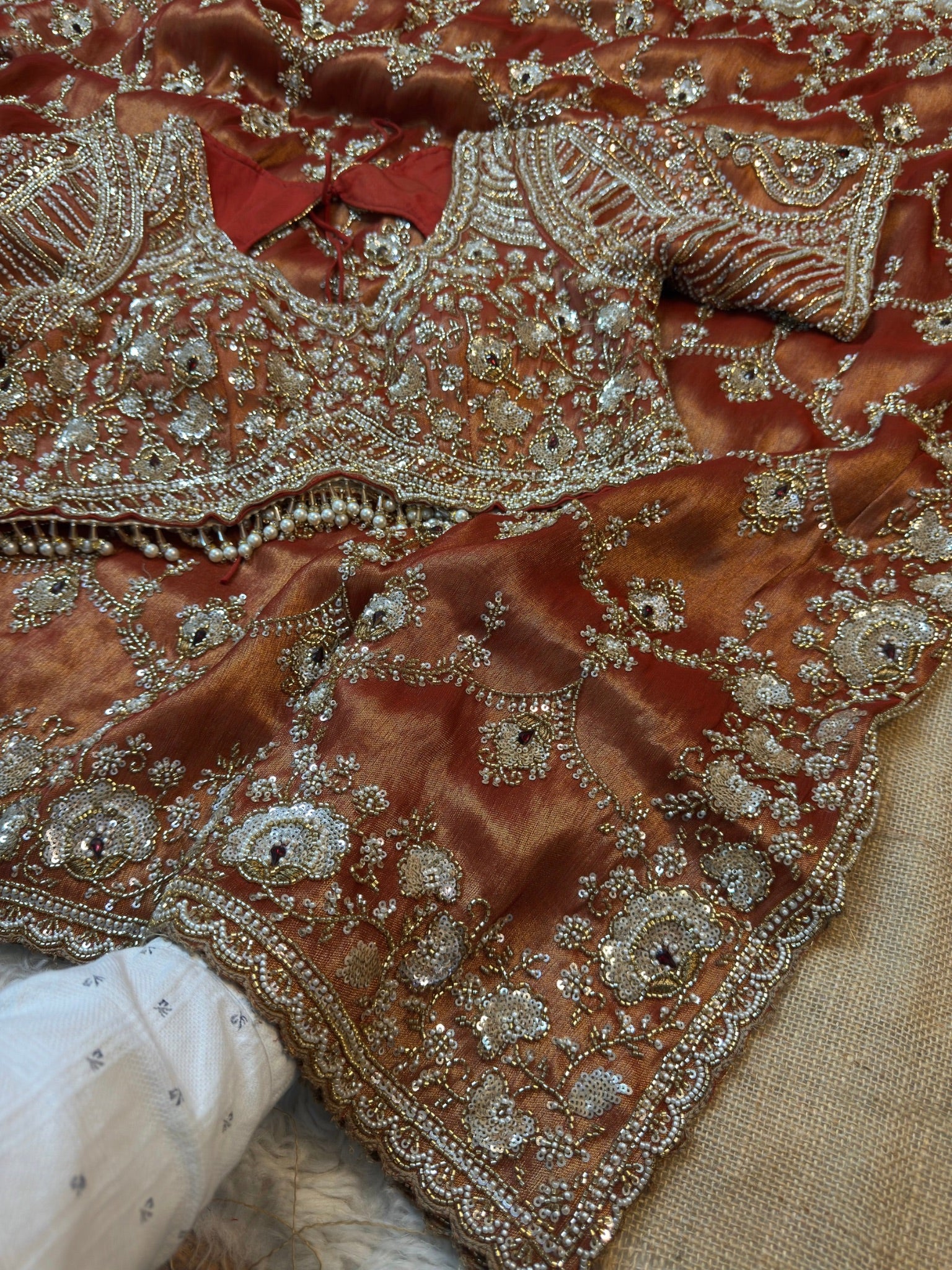 Luxury Silk Saree with Zari, Sequins, Cutdana, Beads, Embroidery Work Saree (SC44112)