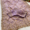 Lavender Fandy Satin Silk Saree with Gold Beads Cutdana and Sequins work with Heavy Work Readymade Blouse (SC44555)