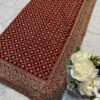 Luxury Red Georgette Saree with Zari, Jarkan Stone Embroidery Work All over Saree (SC91211)