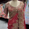 Ultra Luxury Silk Saree with Pearl, Zari, Sequins, Cutdana, Beads, Diamond Embroidery Work Saree with Readymade Blouse (SC42111)