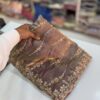 Copper Brown Premium Fandy Satin Silk Saree with Gold Beads, Cutdana, Sequins Embroidery Work (SC35116)