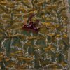 Olive Gold Beads, Sequins Embroidered Partywear Fandy Satin Silk Saree (SC11241)