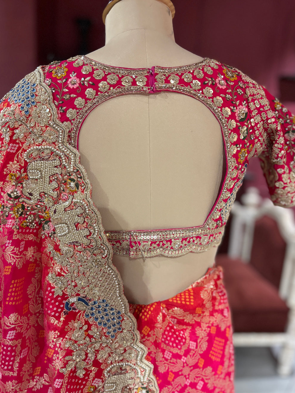 Royale Luxury Designer Saree with Pearl, Zari, Sequins, Dori Embroidery Work Saree (SC85111) - Image 5