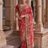 Royal Rani Pink Luxury Designer Saree with Resham Embroidery, Zardosi, Pearl, Zari, Sequins, Cutdana Beads, Embroidery Work Saree (SC86111)