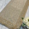 Luxury Ivory Pearl Georgette Saree with Zari, Jarkan Diamond Stone Embroidery Work All over Saree (SC91215)