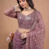 Ultra Luxury Soft Net Saree with Sequins, Cutdana Beads Embroidery Work (SC68111)