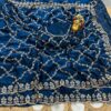 Ultra Luxury Blue Pure Fandy Satin Silk Saree with Sequins, Cutdana Beads Embroidery Work (SC87114)