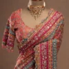 Ultra Luxury Designer Saree with Mirror Work, Elegant Gotapatti Detailing with Readymade Blouse (SC58111)