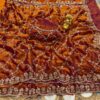 Ultra Luxury Rust Orange Pure Fandy Satin Silk Saree with Sequins, Cutdana Beads Embroidery Work (SC87112)