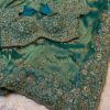 Luxury Designer Saree with Pearl, Sequins, Cutdana, Beads, Embroidery Work Saree with Readymade Blouse - Teal Blue (SC23118)