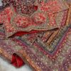 Royal Heritage Ombre Gota Embroidered Crepe Saree with Zari, Sequins, Stone Work with Readymade Blouse (SC13111)