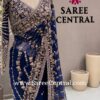 Ultra Luxury Royal Blue Soft Net Designer Saree with Pearl, Sequins, Cutdana, Beads, Diamond Stone, Zari Embroidery Work Saree with Readymade Blouse (SC97111)
