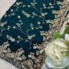 Ultra Luxury Peacock Green Pure Space Silk Saree with Heavy Gold Cutdana Beads Work, Sequins Embroidery Work (SC52114)