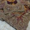 Luxury Designer Saree with Pearl, Sequins, Cutdana, Beads Embroidery Work Saree & Stone Work with Readymade Blouse - Copper Gold Plum (SC27112)