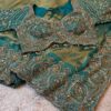 Luxury Designer Saree with Pearl, Sequins, Cutdana, Beads Embroidery Work Saree & Stone Work with Readymade Blouse - Peacock Blue (SC27113)