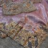 Luxury Jacquard Silk Saree with Pearl, Sequins, Cutdana Beads & Intricate Embroidery Work with Readymade Blouse - Light Coral Pink Gold (SC89112)