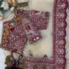 Rajwadi Luxury Soft Net Saree with Sequins and Multi thread Embroidery Work with Readymade Blouse - Cream (SC77542)