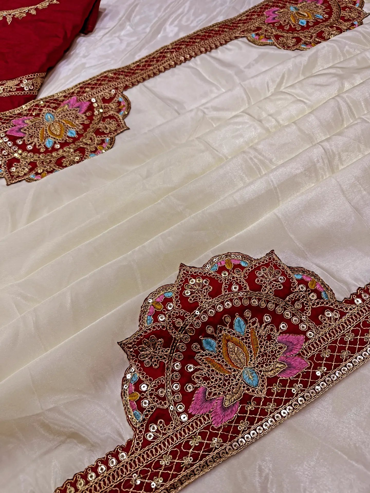 Celebrity Inspired Premium Designer Saree with Sequins & Dori Embroidery (SC66113) - Image 3