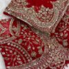 Luxury Designer Soft Net Saree with Heavy Cutdana Beads & Sequins Embroidery Work Saree with Readymade Blouse - Red (SC99225)