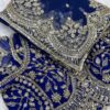 Luxury Designer Soft Net Saree with Heavy Cutdana Beads & Sequins Embroidery Work Saree with Readymade Blouse - Blue (SC99223)